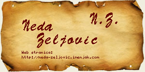 Neda Zeljović vizit kartica